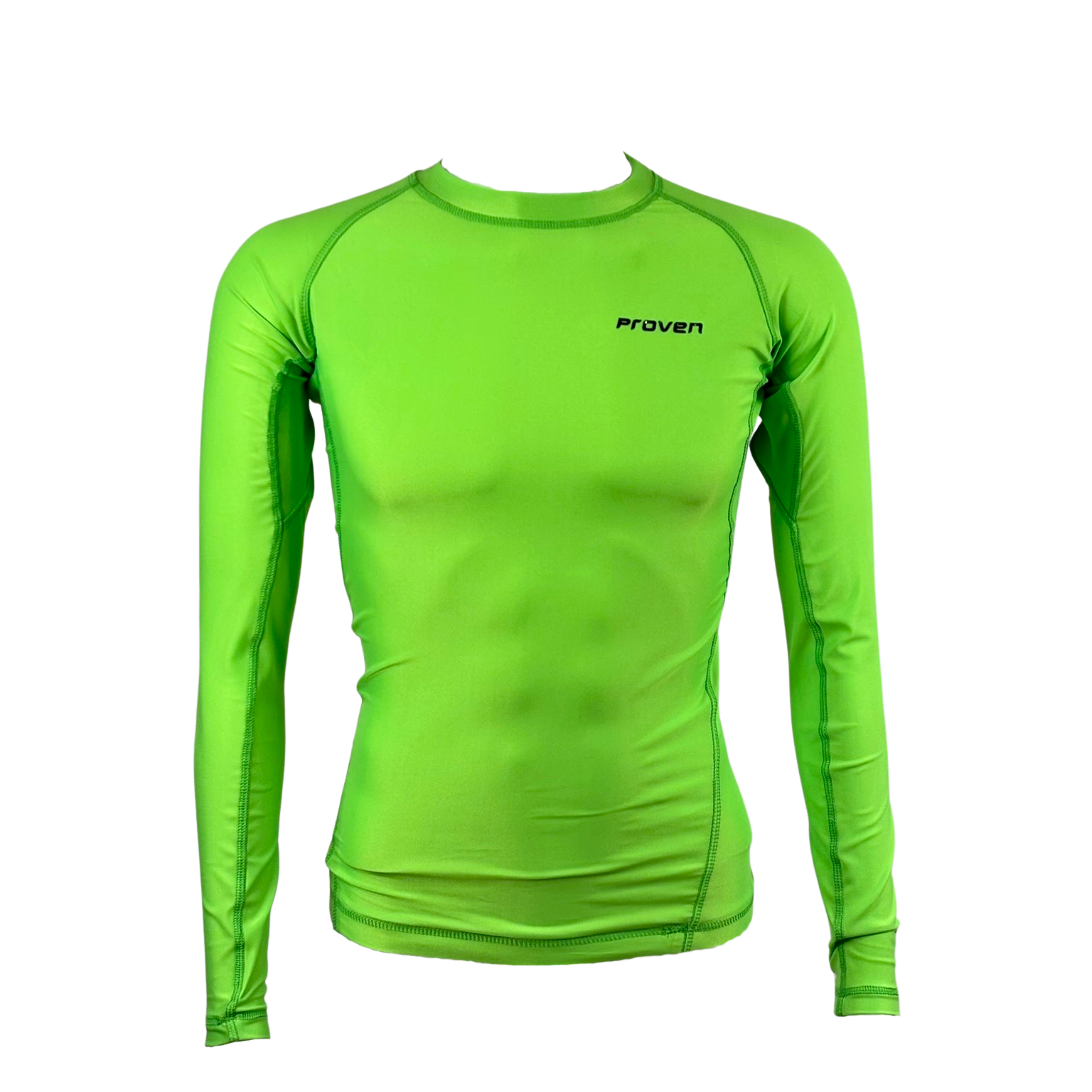 Compression Base Layer Top (Black – Long Sleeve) - ProvenGK Green