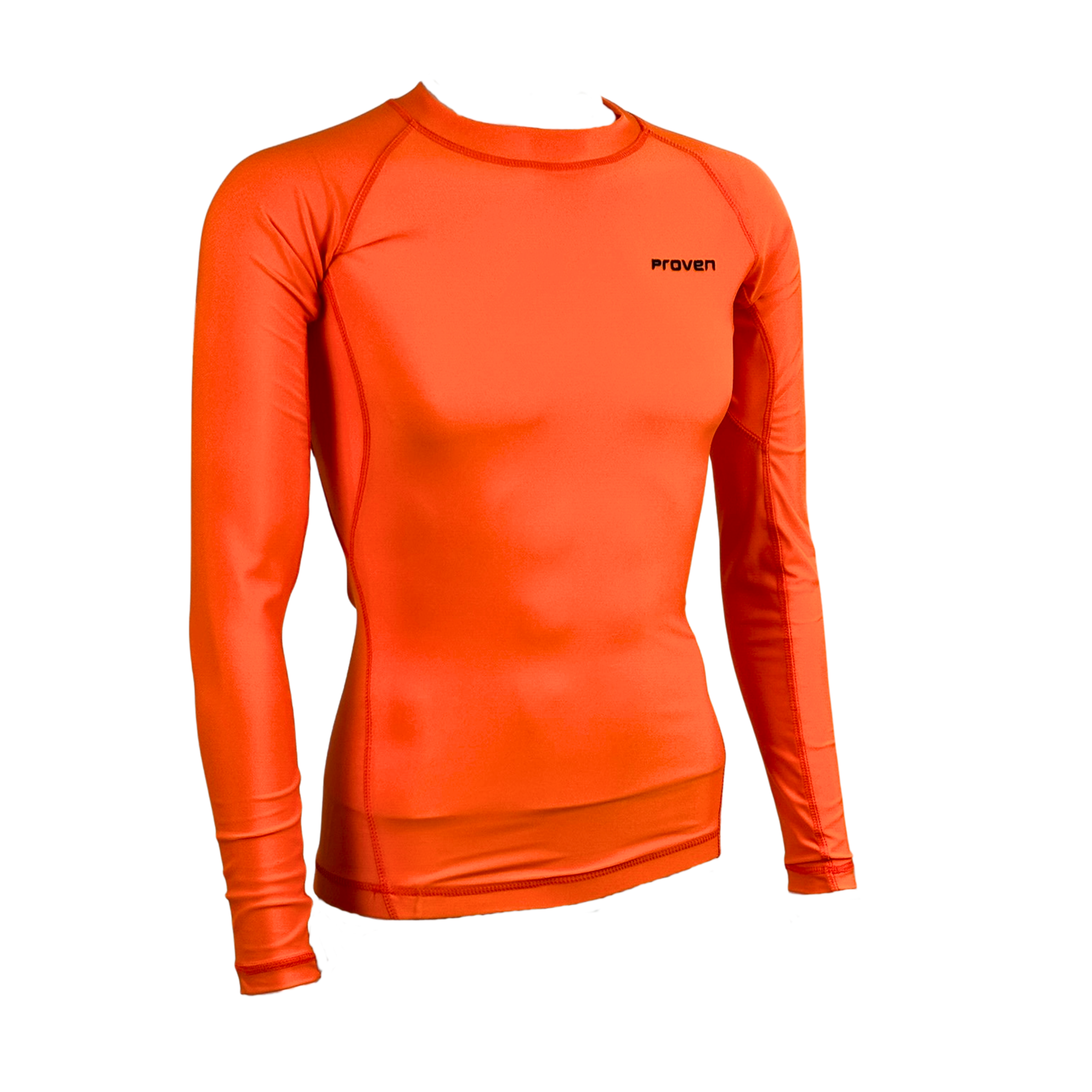 Compression Base Layer Top (Black – Long Sleeve) - ProvenGK Orange