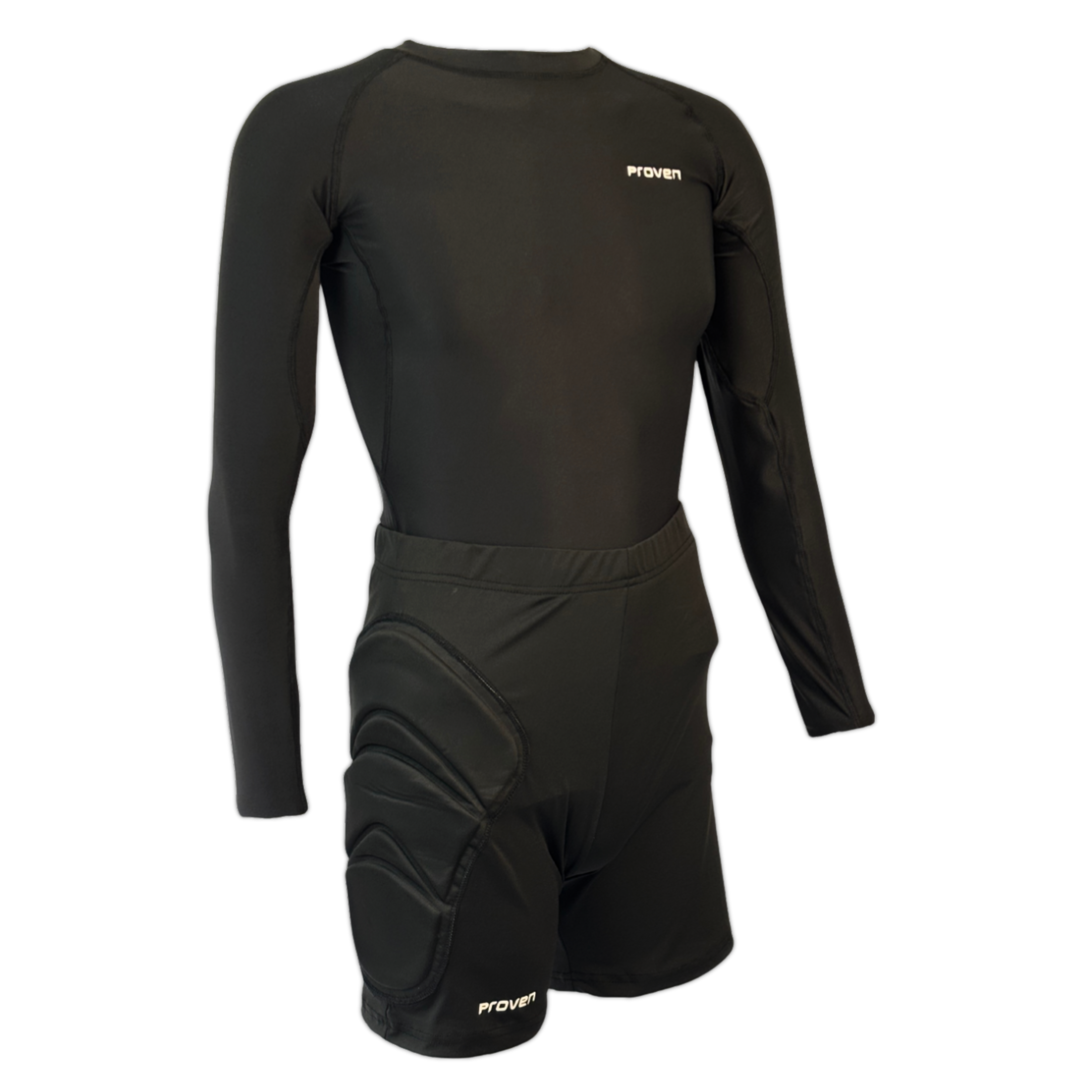Goalkeeper protective base layer shorts with impact padding