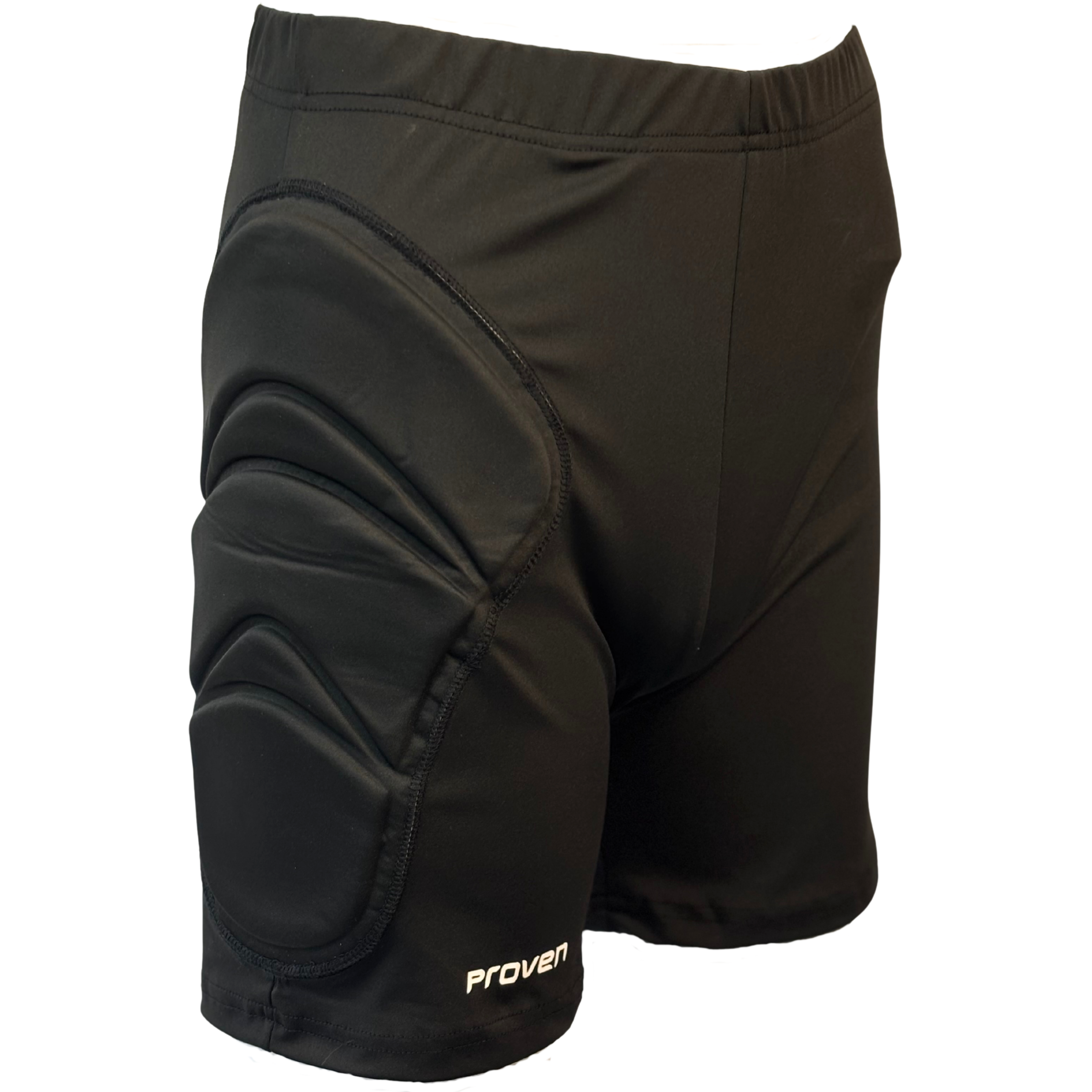 Goalkeeper padded undershorts with hip and thigh protection
