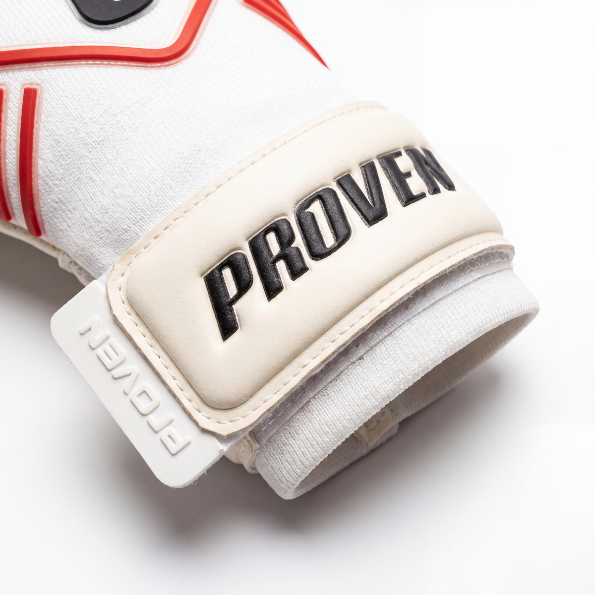 ProvenGK Enduran double wrap wrist strap close up, half elastic half latex